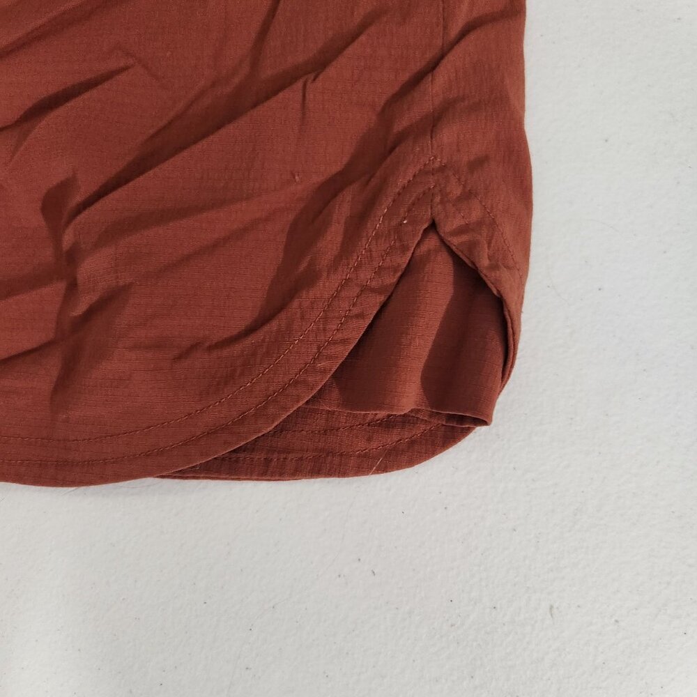 Prana Womens Rust Orange Button Closure Skort Size 2 Lightweight Cotton Skort - Picture 3 of 11